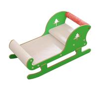 Christmas Sleigh-shaped Cat Bed And Scratching Post to Protect Furniture From