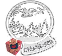 Christmas Sleigh Tree Metal Cutting Dies，Napacoh Christmas Metal Template Molds Decoration Embossing Stencils for DIY Scrapbooking Album Decorative Embossing Paper Die Card Making+Cute Brooch Pin