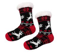 Christmas Slipper Fluffy Socks Men Women Winter Soft Fleece Non Slip Cosy Warm Fuzzy Gift n1