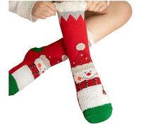 Christmas Slipper Socks Fluffy Socks Women Girls Fluffy Sock Womens, Soft Fuzzy WarmSocks ChristmasSocks Cute Non-Slip Bootee Flexible Colourful Xmas Sock for Friends and Family