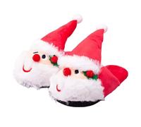 Christmas Slippers for Women & Men Funny Santa and Elf Novelty Slipper Anti-Slip Memory Foam Sole Slippers Novelty Winter Padded Slipper for Family and Friend