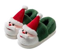 Christmas Slippers for Women Men Funny Santa Claus Slipper Warm Winter Cosy Home Shoes Cute Lightweight Cozy Plush Christmas Slipper Warm Slip-On Novelty House Shoes for Indoor and Outdoor
