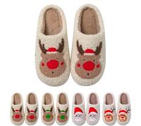 Christmas Slippers Women, Ladies Fluffy Memory Foam Slippers, Christmas House Footwear Closed Toe Slipper Cozy Plush Footwear Slip-On Casual Shoes Indoor And Outdoor Shoe Winter Warm Slipper