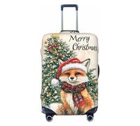 Christmas smile fox B Travel Luggage Covers - Elasticity Suitcase Covers Protector for Luggage 18-32 Inch