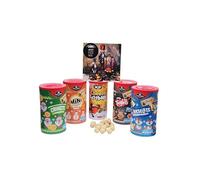 Christmas Snack Collection, 5 Pack Festive Tubes with Cheeselets, Twiglets, Cheese Footballs, Crinklys, Mini Cheddars, Party Mix with Mighty2save Card