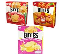 Christmas Snack Selection 125g - 4 Flavours: Sweet Chilli & Sour Cream, Frank’s Red Hot, Mature Cheddar & Onion, Leicester - Jcb (9 x Pack, Random Mixed)
