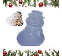 Christmas Snack Tray, Christmas Cookie Box with Lid, Portable Tree Shape Snacks Tray Set, Holiday Gingerbread Man Storage Container, Cute Snowman Snack Platters for Candy Food Cheese Fruit