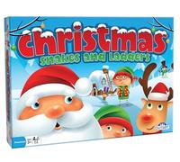 Christmas Snakes and Ladders - No Reading Required, Preschool & Kids Board Game, Builds Children's Social & Developmental Skillls, Ages 3+, 2-6 Players