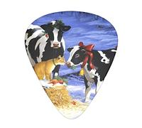 Christmas Snow Cow Guitar Plectrums 12 Pieces Set =>> Comfortable In The Hand With Smooth Edges Three Thicknesses To Match