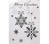 Christmas Snow Flakes Cards Decorations DIY Size A5 A4 A3 Reusable Stencil / Snow6 (Mylar Reusable Stencil, A5 Size - 148 x 210 mm, 5.8 x 8.3 in)