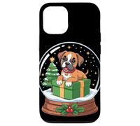 Christmas Snow Globe Boxer Dog X-Mas Tree Case for iPhone 12/12 Pro