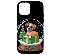 Christmas Snow Globe Boxer Dog X-Mas Tree Case for iPhone 12 mini