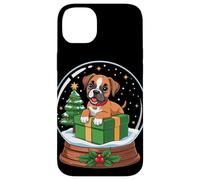 Christmas Snow Globe Boxer Dog X-Mas Tree Case for iPhone 14 Plus
