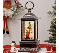 Christmas Snow Globe Decorations, Musical Glitter Nutcracker Lantern with 6H Timer, USB/Battery Powered Lighted Décor for Home, Tabletop, Gift Box