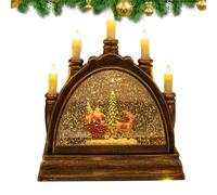 Christmas snow globe, illuminated, winter scene, LED with glitter, great decoration