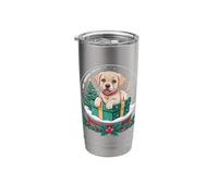 Christmas Snow Globe Labrador Retriever X-Mas Tree Stainless Steel Insulated Tumbler