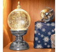 Christmas Snow Globe Lamp Warm White Reflective Sparkles Sensory Lights Snow Globe Lamp Bedside Table Lamp for Bedroom Night Light Mood Lighting for Living Room