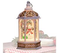 Christmas Snow Globe Lantern - 5.5" Water Glitter Lantern | Festive Illuminated Ornament Decor for Office, Party, Holiday Activities, Gathering, Festival, Home Decoration