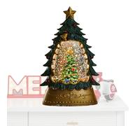 Christmas Snow Globe Lantern - 9x4.5x14.5cm Battery Operated Glitter Display, Festive Lighted Ornament, Winter Themed Lantern Decor | Enchanting Indoor Outdoor Decor for Lawn Living Room Yard Bedroom