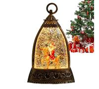 Christmas Snow Globe Lantern - Bright Lighted Lamp Battery Operated Decoration | Winter Scene, Lighting, Thanksgiving Holiday, Party