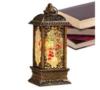 Christmas Snow Globe Lantern | Hexagonal Cone Shaped Centerpiece | Christmas Decoration Bright Snow Globe for Under the Tree Dining Room Living Room Bedroom Sill