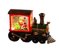 Christmas Snow Globe Lantern - LED Glittering Ornaments, Christmas Lantern Snow Globe, Retro Christmas Lanterns, Small Train Figurines, Santa Claus Festive Table Decoration For Holiday Home
