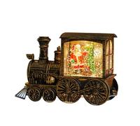 Christmas Snow Globe Lantern - Lighted Snow Globe with Train and Music, Christmas Decoration, Winter Snow Globe with Lights and Battery for Holidays