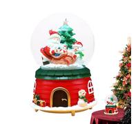 Christmas Snow Globe Lantern Musical | Santa Riding An Elk Musical Box | Snow Globes Christmas With Music | Winter Santa Crystal Ball Decorations