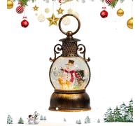 Christmas Snow Globe Lantern, Retro Winter Ornament - Christmas Santa Snow Globe with Light, for Friends Teenagers Men and Women Fireplace Dining Room Under the Tree