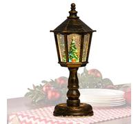 Christmas Snow Globe Lantern | Swirling Glitter Light with Snowfall Effect, Battery Operated Ornament for Indoor Table Fireplace Living Room Window Dining Room