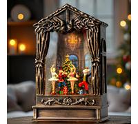 Christmas Snow Globe Lighted Nutcracker Suite Scene, Musical Window Water Lantern in Swirling Glitter, Holiday Decorations Gifts for Family, Children or Friends