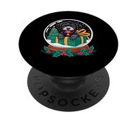 Christmas Snow Globe Portuguese Water Dog X-Mas Tree Portie PopSockets Adhesive PopGrip