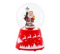Christmas Snow Globe Santa Musical Led Light Battery Operated Xmas Ornament