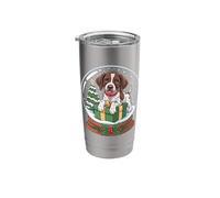 Christmas Snow Globe Shorthaired Pointer X-Mas Tree GSP Stainless Steel Insulated Tumbler
