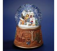 Christmas Snow Globe "Water Mill in Winter" with LED Lighted, Swirling Snow and Music box, Battery Operated Indoor Christmas Decoration for Home