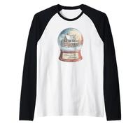 Christmas Snow Globe Winter House Cozy Christmas Raglan Baseball Tee