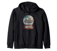 Christmas Snow Globe Winter House Cozy Christmas Zip Hoodie