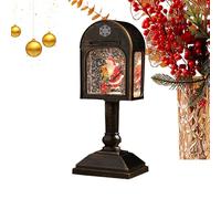 Christmas Snow Globe - with 8 Christmas Songs and Lantern Figure - Rotating Music Boxes for Women, for Home, Living Room, Table, Mantle, Christmas Time, Party, Family