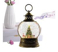 Christmas Snow Globe With Music,USB Battery Operated Winter Decoration - Musical Snow Globe For Desk | for Family Outdoor Holiday Workplace Party Collection Bedroom Living Room