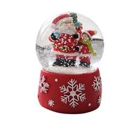 Christmas Snow Globe with Santa,Reindeer & Penguin,Enchanted Snowfall Effect Festive Tabletop Decoration,6.5x8.5cm Winter Ornament Place It On The Fireplace,Sideboard,Home (Father Christmas)