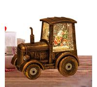 Christmas Snow Globe with Tractor | Christmas Decoration with Tractor | Table Top Illuminated Snow Globe for Favourites Holiday Night Party Indoor Home Fireplace Coat Table Top