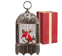 Christmas Snow Globes Cardinal Gift, Light Up Musical Snow Globe Birdcage Christmas Decorations, 6H Timer, USB/Battery Operated, Cardinal Gift Indoor Home Décor
