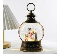 Christmas Snow Globes,Christmas Decorations Musical Snow Globe,USB & Battery Powered Light Up Lanterns Music Box with 8 Songs, 6H Timer, for Indoor Home Décor Party Gifts (Style C)