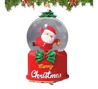 Christmas Snow Globes Festive Decoration for the Desk - Christmas Crystal Ball Music Box with LED Light - For Use as Decoration in the Living Room, Bedroom, on Tables, Lockers