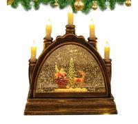 Christmas Snow Globes Globe Decoration with Snow Scenes | LED Lantern with Glitter, Great Home Decoration for Living Room, Shelf, Table