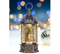 Christmas Snow Globes Musical Lantern with Timer, Nutcracker Figures Rotate with Music, Swirling Glitter Christmas Tree Ornaments for Friends, 12.7''…