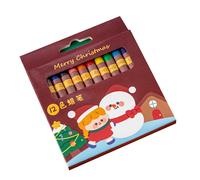 (Christmas Snow House, One size) Children Crayon Pens 8 Colors 12 Colors Finger Crayon Washable for Student Kid Coloring Boy Girl Birthday Christmas Gift