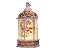 Christmas Snow Lantern - Merry Christmas Decoration, Vintage Led Lighted Snow Globes | Santa Hanging Night Light Ornaments Light-Up Decor | Led Globe Hanging Santa Lamp for Dining Table