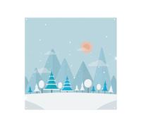 Christmas Snow Nature Background Dining Splash Back Benjamin Tate Design Natural One Size