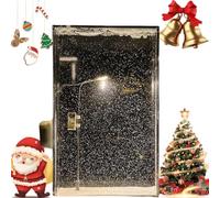 Christmas Snow Scene Nightlight,Street Light Snow Glo/be,DIY Snow Scenery Street Lamp Snow/Flake Lamp,SNO/wy Night Street Lamp DIY Materials Street Flo/Wing Lamp St/Rong Atmos/phere [Energy Class A]